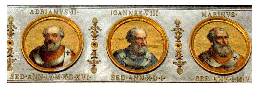 Adrian II., Jan VIII., Marin.